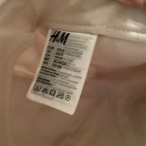 H&M faux fur baseball cap in cream